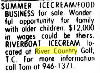 River Country Golf (Bay Golf) - Mar 24 1989 Food Business For Sale (newer photo)